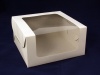 Коробка под торт на 1кг с боковым и верхним окном , без печати 215х215х110 (50шт) Полиграф