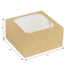 Коробка для конд.изделий Muf 4 160х160х100мм "OSQ" с окном, нераз.крыш., корич-бел., 25шт