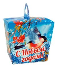 Коробка   новогодняя 2024 "Снегири"  (300гр)  (100 шт )  Полиграф 