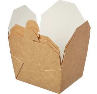 Коробка д/лапши картонная 900 мл. крафт  (1/60*4=240) фото 7706