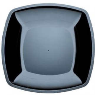 Мистерия  Тарелка квадратная   плоская черная 230 мм (6шт/25уп )  фото 8786