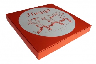 Коробка "Пицца" в 1 краску 300х300х35 (1/50шт )    Полиграф фото 7567