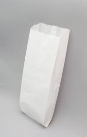 Пакет бумажный 210х90х40 мм б/п белый (100шт*20) Леопак фото 9551