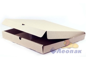Коробка "Пицца" 34*34*40 мм микрогофра, серая (50шт) Леопак фото 9612