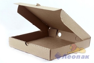 Коробка "Пицца" 36*36*40 мм микрогофра, серая (50шт) Леопак фото 9607