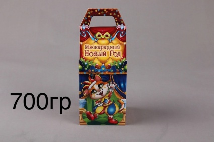 Коробка новогодняя 2025 "  Маскарад " (700г) 1/220  (Темп)